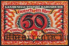 Карлсруэ (Karlsruhe), 50 пфеннингов 1920 года