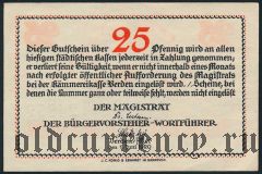 Верден (Verden), 25 пфеннингов 1920 года
