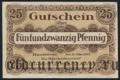 Ганновер (Hannover), 25 пфеннингов 1920 года