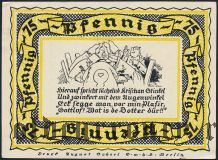 Штольценау (Stolzenau), 75 пфеннингов 1921 года. Вар. 2