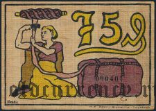 Блументаль (Blumenthal), 75 пфеннингов 1921 года