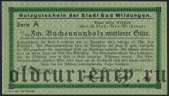 Бад-Вильдунген (Bad Wildungen), 1/10 Festmeter Buchennutzholz 1923 года