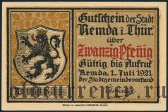 Ремда (Remda), 20 пфеннингов 1921 года