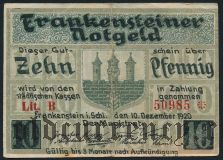 Франкенштайн (Frankenstein), 10 пфеннингов 1920 года
