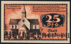 Клостер Цинна (Kloster Zinna), 25 пфеннингов 1920 года
