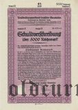 Umschuldungsverband deutscher Gemeinden, Berlin, 5000 reichsmark 1933.