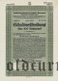 Umschuldungsverband deutscher Gemeinden, Berlin, 100 reichsmark 1933.