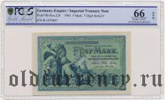 Германия, 5 марок 1904 года. В слабе PCGS 66