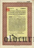 Калининград (Königsberg) Восточная Пруссия, 6% Сельскохозяйственная Ипотека, 2000 goldmark 1928