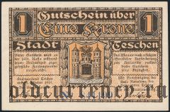 Польша, Цешин (Cieszyn), 1 крона 1919 года