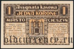 Польша, Цешин (Cieszyn), 1 крона 1919 года