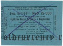 Санкт-Петербург, комм. охраны материнства, 25.000 рублей 1924 года