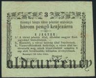 Венгрия, 3 крейцера 1849 года