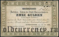 Германия, Кайзерслаутерн, 2 гульдена 1870 года