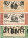 США, Farmers & Mechanics Bank of Rochester, 10, 25 и 50 центов 1862 года