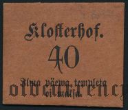 Эстония, Klosterhof (Kloostri) 40 копеек 1908 года