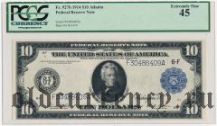 США, 10 долларов 1914 года. Атланта. White-Mellon. В слабе PCGS