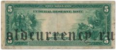 США, 5 долларов 1914 года. Нью-Йорк. Burke-Glass