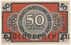 Билефельд (Bielefeld), 50 пфеннингов 1918 года. С номером на RV