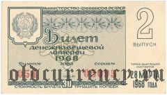 РСФСР, денежно-вещевая лотерея 1968 года, 2 выпуск