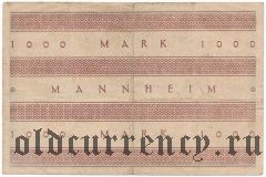 Мангейм (Mannheim), 1000 марок 1922 года