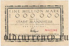 Мангейм (Mannheim), 1.000.000 марок 1923 года