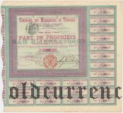Чорохские марганцевые рудники, пай 1896 года