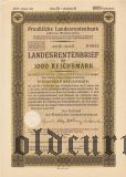 Preussische Laandesrentenbank, Берлин, 1000 рейхсмарок 1935 года