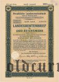 Preussische Laandesrentenbank, Берлин, 1000 рейхсмарок, октябрь 1939 года