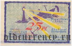 Бремерхафен, Гестемюнде и Леэ (Bremerhaven, Geestemünde und Lehe), 25 пфеннингов 1921 года