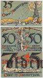 Обераммергау (Oberammergau), 3 нотгельда 1921 года. Нумератор черный