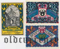 Виттенбург (Wittenburg), 3 нотгельда 1922 года