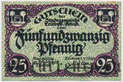 Трибес (Triebes), 25 пфеннингов 1920 года