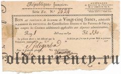 Франция, 25 франков 1798 года