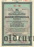 Rheinischen Hypothekenbank, Mannheim, 1000 reichsmark 1940
