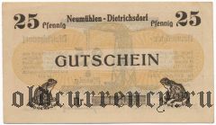 Ноймюлен-Дитрихсдорф (Neumühlen-Dietrichsdorf), 25 пфеннингов 1922 года