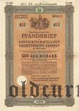 Landwirtschaftlichen Kreditvereins Sachsen, 500 reichsmark 1939