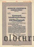 Hessische Landesbank, Darmstadt, 100 reichsmark 1941