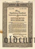 Westdeutschen Bodenkreditanstalt in Köln, 1000 reichsmark 1940