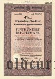 Westdeutschen Bodenkreditanstalt in Köln, 500 reichsmark 1940