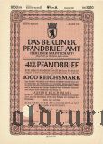 Das Berliner Pfandbrief-Amt, 1000 рейхсмарок 1940
