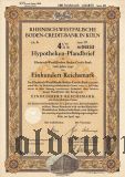 Rheinisch-Westfalische Boden-Credit-Bank in Koln, 4 1/2%, 100 рейхсмарок 1940