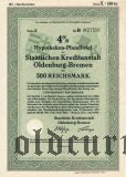Staatlichen Kreditanstalt Oldenburg-Bremen, 500 reichsmark 1942
