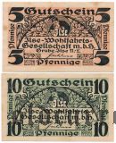 Грубе Илзе (Grube Ilse), 2 нотгельда 1921 года
