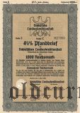 Schlesische Landeskreditanstalt, Breslau, 1000 reichsmark 1939