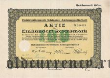 Elektrizitatswerk Schlesien Aktiengesellschaft, Breslau, 100 reichsmark 1926