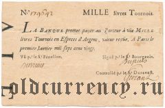 Франция, 1000 турских ливров 1720 года
