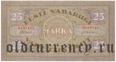 Эстония, 25 марок 1922 года