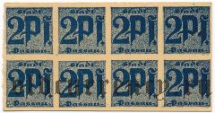 Пассау (Passau), 2 пфеннинга (1921) года. Сцепка из 8 шт.