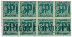 Пассау (Passau), 3 пфеннинга (1921) года. Сцепка из 8 шт.